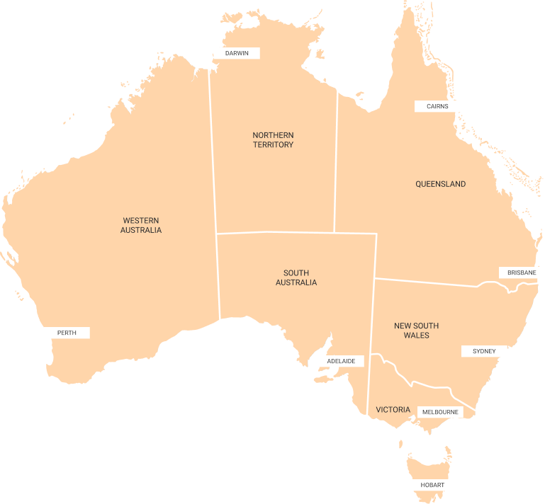Australia styled map